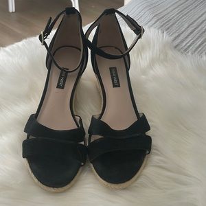 Nine west black suede espadrilles